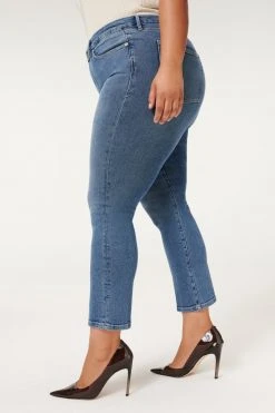 GOOD AMERICAN High Waisted GOOD STRAIGHT | BLUE524