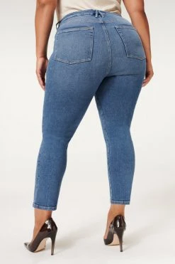 GOOD AMERICAN High Waisted GOOD STRAIGHT | BLUE524