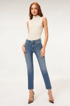 GOOD AMERICAN High Waisted GOOD STRAIGHT | BLUE524