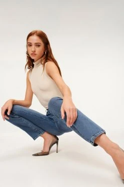 GOOD AMERICAN High Waisted GOOD STRAIGHT | BLUE524