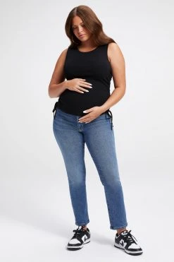 GOOD AMERICAN MATERNITY GOOD STRAIGHT | BLUE524