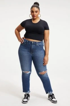 GOOD AMERICAN GOOD STRAIGHT | INDIGO128