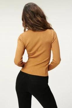 GA-SALE PLAITED RIB POLO | BRONZE BROWN001