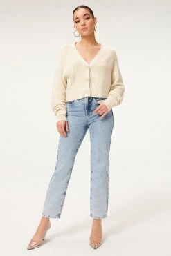 GA-SALE RIB CROP CARDI | TUSK001