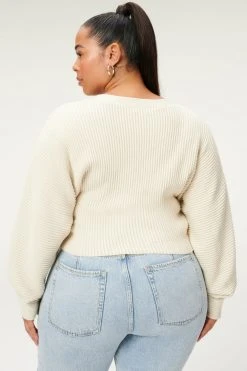 GA-SALE RIB CROP CARDI | TUSK001