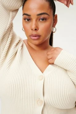 GA-SALE RIB CROP CARDI | TUSK001