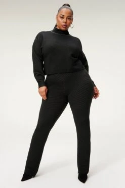 GA-SALE HEAVY RIB CROP MOCK NECK | BLACK001