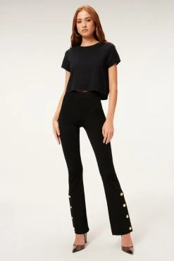 GA-SALE Leggings & Pants PLAITED RIB BOSS FLARE | BLACK001