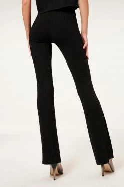 GA-SALE Leggings & Pants PLAITED RIB BOSS FLARE | BLACK001