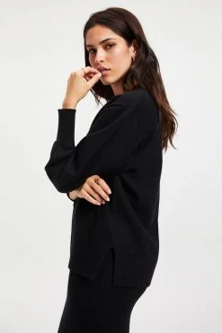 GA-SALE FOREVER CARDIGAN SWEATER | BLACK001