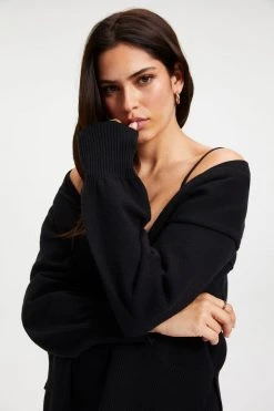 GA-SALE FOREVER CARDIGAN SWEATER | BLACK001