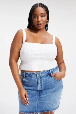 Discount ๐ GOOD AMERICAN '90s KNITTED TANK | IVORY001 Good '90s ๐ฅฐ 18 GOOD AMERICAN '90s KNITTED TANK | IVORY001 Good '90s