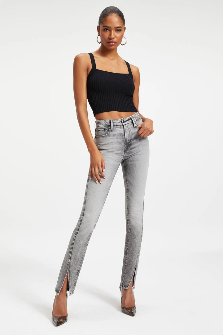 Buy 🌟 GOOD AMERICAN '90s KNITTED TANK | BLACK001 Good '90s 😀 10 GOOD AMERICAN '90s KNITTED TANK | BLACK001 Good '90s