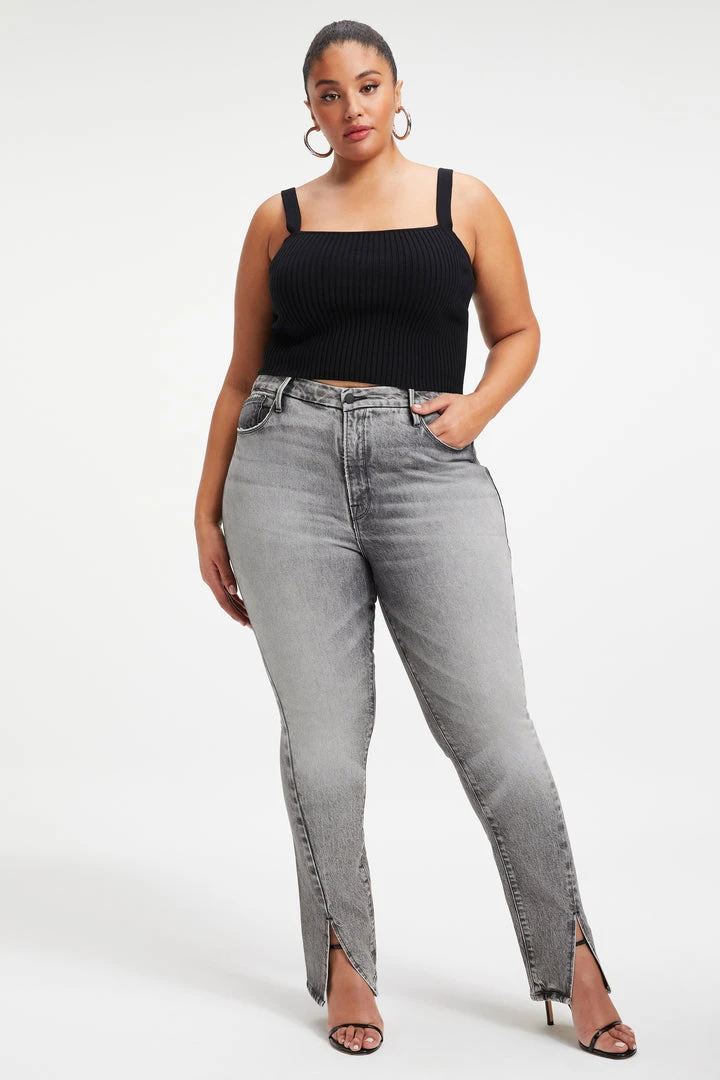 Buy 🌟 GOOD AMERICAN '90s KNITTED TANK | BLACK001 Good '90s 😀 3 GOOD AMERICAN '90s KNITTED TANK | BLACK001 Good '90s