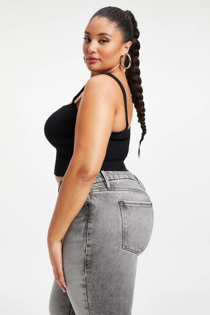 Buy 🌟 GOOD AMERICAN '90s KNITTED TANK | BLACK001 Good '90s 😀 4 GOOD AMERICAN '90s KNITTED TANK | BLACK001 Good '90s