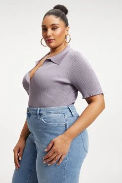 GA-SALE RIBBED POLO | DUSTY VIOLET001