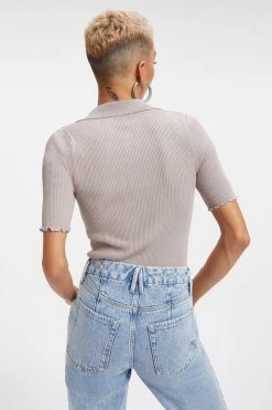 GA-SALE RIBBED POLO | MINK001