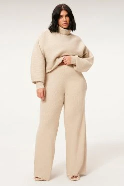 GA-SALE Tops RIB CROP PULLOVER | OATMEAL HEATHER001