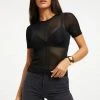GOOD AMERICAN EXTREME SHEER TOP | BLACK001 Tops