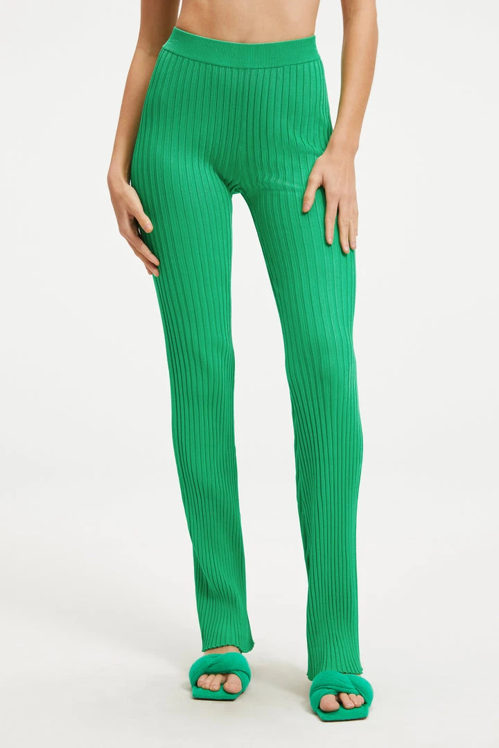 Wholesale 🔔 GOOD AMERICAN Leggings & Pants RIBBED FLARE PANT | 🛒 SUMMER GREEN002 ❤️ 3 GOOD AMERICAN Leggings & Pants RIBBED FLARE PANT | SUMMER GREEN002