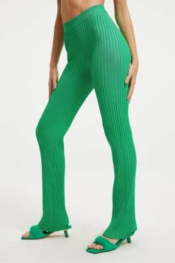 Wholesale 🔔 GOOD AMERICAN Leggings & Pants RIBBED FLARE PANT | 🛒 SUMMER GREEN002 ❤️ 18 GOOD AMERICAN Leggings & Pants RIBBED FLARE PANT | SUMMER GREEN002
