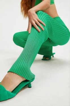 Wholesale 🔔 GOOD AMERICAN Leggings & Pants RIBBED FLARE PANT | 🛒 SUMMER GREEN002 ❤️ 21 GOOD AMERICAN Leggings & Pants RIBBED FLARE PANT | SUMMER GREEN002