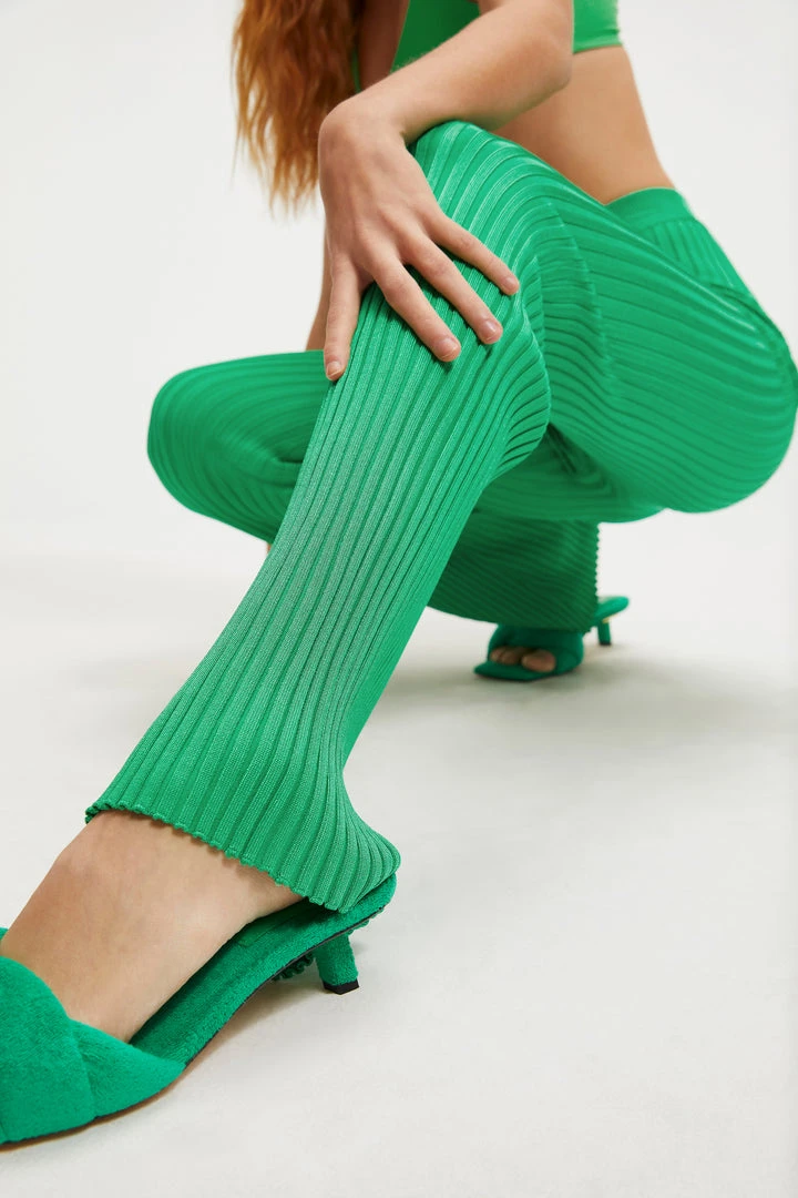 Wholesale 🔔 GOOD AMERICAN Leggings & Pants RIBBED FLARE PANT | 🛒 SUMMER GREEN002 ❤️ 7 GOOD AMERICAN Leggings & Pants RIBBED FLARE PANT | SUMMER GREEN002