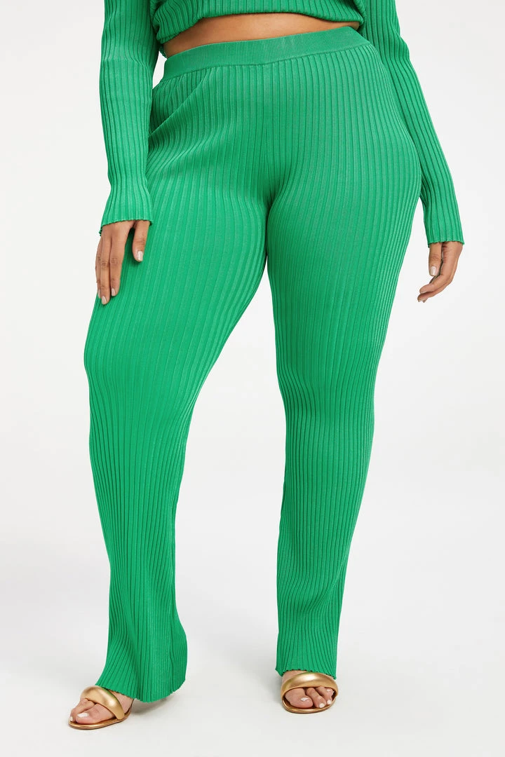 Wholesale 🔔 GOOD AMERICAN Leggings & Pants RIBBED FLARE PANT | 🛒 SUMMER GREEN002 ❤️ 10 GOOD AMERICAN Leggings & Pants RIBBED FLARE PANT | SUMMER GREEN002