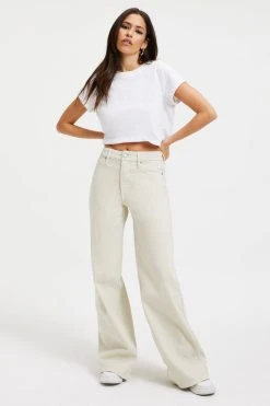 GOOD AMERICAN GOOD SKATE | WHITE040 High Waisted