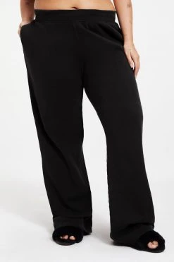 GOOD AMERICAN Sweats WIDE LEG SWEATPANT | BLACK001