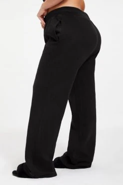 GOOD AMERICAN Sweats WIDE LEG SWEATPANT | BLACK001