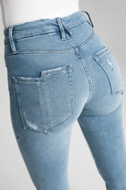 GOOD AMERICAN GOOD STRAIGHT SPLIT POCKETS | BLUE449