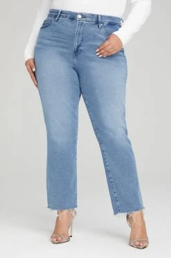 GOOD AMERICAN GOOD STRAIGHT SPLIT POCKETS | BLUE449