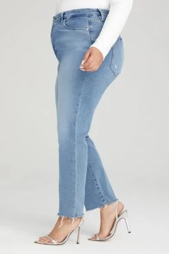 GOOD AMERICAN GOOD STRAIGHT SPLIT POCKETS | BLUE449