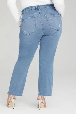 GOOD AMERICAN GOOD STRAIGHT SPLIT POCKETS | BLUE449