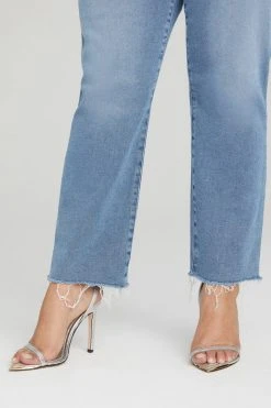 GOOD AMERICAN GOOD STRAIGHT SPLIT POCKETS | BLUE449