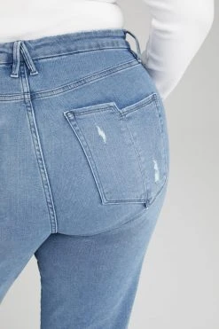 GOOD AMERICAN GOOD STRAIGHT SPLIT POCKETS | BLUE449