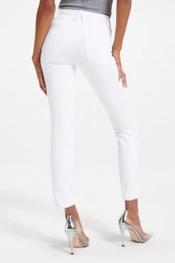 Budget 🤩 GOOD AMERICAN GOOD STRAIGHT RAW HEM | WHITE037 ✔️ 9 GOOD AMERICAN GOOD STRAIGHT RAW HEM | WHITE037