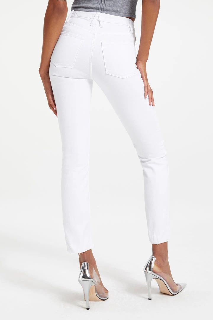 Budget 🤩 GOOD AMERICAN GOOD STRAIGHT RAW HEM | WHITE037 ✔️ 4 GOOD AMERICAN GOOD STRAIGHT RAW HEM | WHITE037