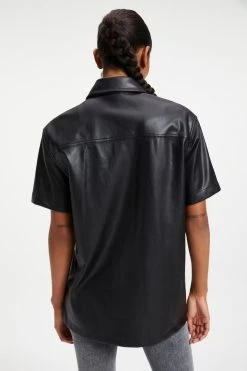 GA-SALE BETTER THAN LEATHER SHORT SLEEVE | BLACK001