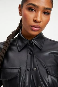 GA-SALE BETTER THAN LEATHER SHORT SLEEVE | BLACK001