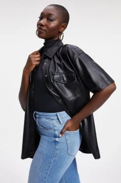 GA-SALE BETTER THAN LEATHER SHORT SLEEVE | BLACK001