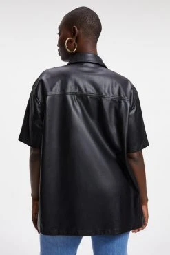 GA-SALE BETTER THAN LEATHER SHORT SLEEVE | BLACK001