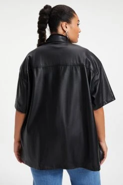 GA-SALE BETTER THAN LEATHER SHORT SLEEVE | BLACK001