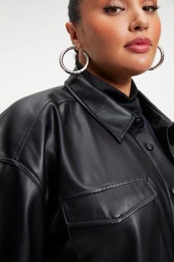 GA-SALE BETTER THAN LEATHER SHORT SLEEVE | BLACK001