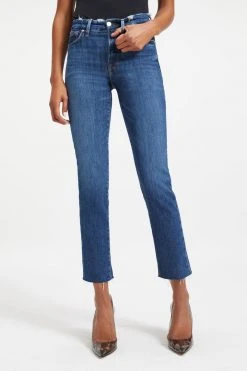 GOOD AMERICAN GOOD STRAIGHT SPLIT POCKETS | INDIGO032 High Waisted