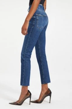 GOOD AMERICAN GOOD STRAIGHT SPLIT POCKETS | INDIGO032 High Waisted