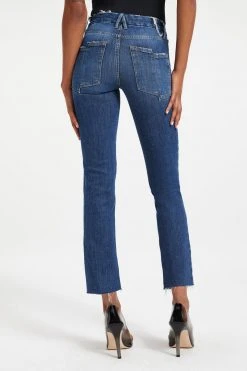 GOOD AMERICAN GOOD STRAIGHT SPLIT POCKETS | INDIGO032 High Waisted