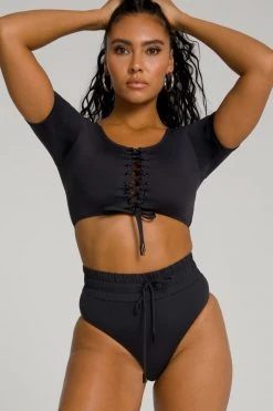 GOOD AMERICAN WAIST FRAMER BOTTOM | BLACK001