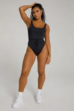 GOOD AMERICAN WAIST FRAMER ONE-PIECE | BLACK001 One-Pieces